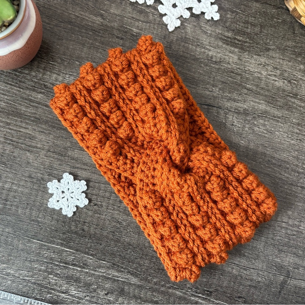 NWOT Handmade Crochet Rust Color Headband